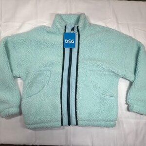 DSG ' GIRLS ' COZY FLEECE ZULL ZIP JACKET ' SHORESIDE BLUE ' SIZE MEDIUM ' NWT